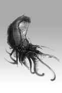 Concept art for a creature discarded from the game.