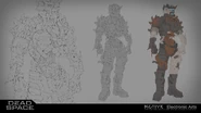 Concept art for the Infested Suit.