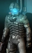 Isaac wearing the Forged Engineering Suit.