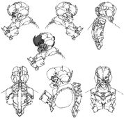 Concept art of the Patrol Suit's helmet.