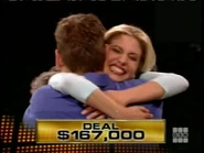 Erin Birch hugging.jpg (38 KB) Erin hugged her supporters after taking the deal for $167,000