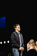 Taylor Trensch on his opening night.