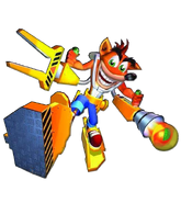 Crash en su traje Mecha.