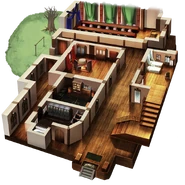 WordsworthF1.png (778 KB) First floor of Wordsworth Dormitory in its menu in visual novel sections.