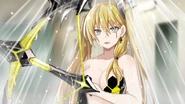 T still 100007.png (697 KB) Lilith having shot the sprinklers with her bow at Yamamura University Hospital, water is pouring down on her.