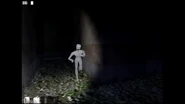 The Stalker chasing the player in the beta version, in the surface level.