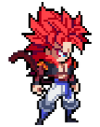 Super Saiyan 4 sprite used in DBX (By Tansaki, JuanGomezgg, Angryboy, ZangetuIchigo1000)