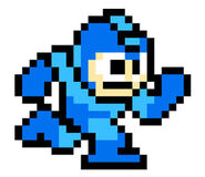 Mega Man's classic NES sprite from Mega Man 1-6 and Mega Man 9-10