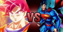 SSJG Goku VS Superman (Yoshirocks92)