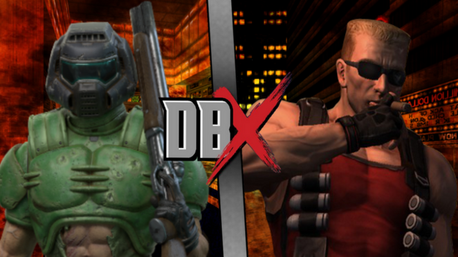 User Blog Vector 30 Dbx Doomguy Vs Duke Nukem Doom Vs Death Battle Wiki Fandom