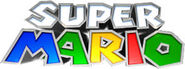 Super Mario logo in dedication to Goomba, Koopa Troopa, Yoshi, Mario, Princess Peach, Luigi, Donkey Kong and Bowser.