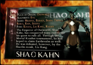 Shao Kahn's Bio Kard