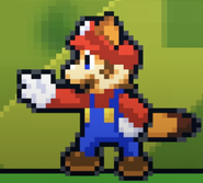 Raccoon Mario sprite used in DBX (Edited from Mario & Luigi: Superstar Saga)