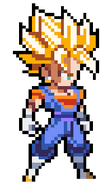 Super Saiyan sprite used in DBX (By Qsab101, QUE~, Angryboy, ZangetuIchigo1000)