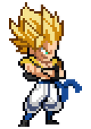 Super Saiyan sprite used in DBX (By Tansaki, JuanGomezgg, Angryboy, ZangetuIchigo1000)
