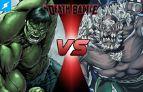 Death Battle Thumbnail Version 2 - The Incredible Hulk VS Doomsday
