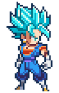 Super Saiyan Blue sprite used in DBX (By Qsab101, QUE~, Angryboy, ZangetuIchigo1000)