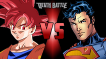 SSJ God Goku VS Superman (by Doomfest)