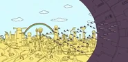 Superjail has its own sky; Volcano is a portal to Superjail