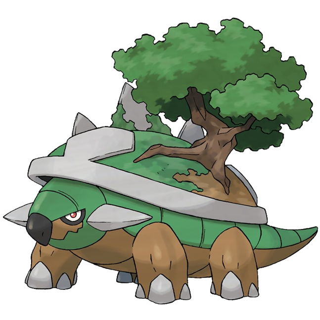 Ansul-Region - Evolução- Gourse >(Leaf Stone)> Trorranca Descrição- As  pessoas acreditam que esse pokémon nasce como um fruto de árvores que foram  amaldiçoadas por espíritos. Eles são imprevisíveis e muito difíceis de