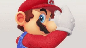 Mario throws Cappy