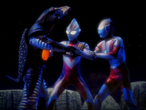 Ultraman and Ultraman Tiga vs Zetton in Ultraman Retsuden