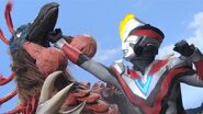 Birdon vs Ultraman Victory in Ultraman Ginga S