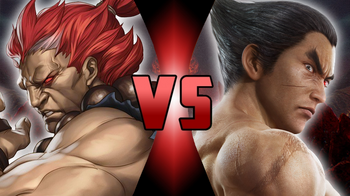 Kazuya and Jin Teeken Vs Ryu And Akuma Street Fighter - Battles