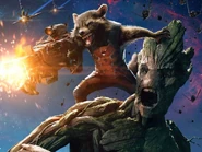 Groot and Rocket Raccoon in Marvel Cinematic Universe.