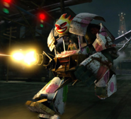 The Sweet Tooth Vehicle transformed into Sweet Bot as seen in the 2012 version of Twisted Metal