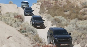 Convoy of SUVs