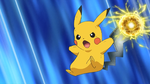 Pikachu using both Electro Ball and Iron Tail