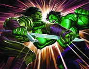 Hulk vs. Sakaar; his son.