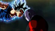 Ultra Instinct Goku faces Jiren the gray