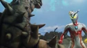 Ultraman Zero vs Gudon in Ultra Fight Orb