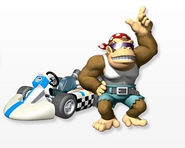 Funky Kong as he appears in "Mario Kart Wii"
