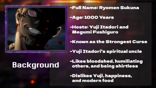 Sukuna's Background