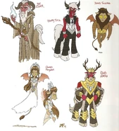 A young Tirek with his family and mentor ("the elder" Sendak) for his FIENDship issue, from My Little Pony: Art is Magic!