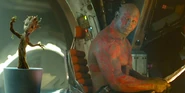 Drax spots Groot