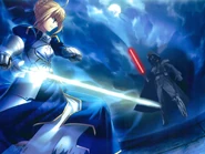 Saber confronts Darth Vader
