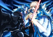 Vader vs Saber Art by raidenokreuz76