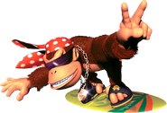 Funky Kong as he appears in "Donkey Kong Country 2: Diddy's Kong Quest"