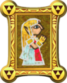 Zelda turned into a painting in A Link Between Worlds.