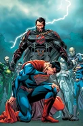 Rebirth Zod, with various other Superman enemies behind him