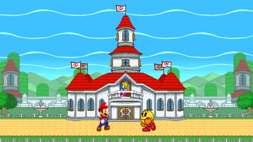 Mario VS Pac-Man battle render