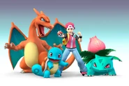 250px-Pokemon Trainer Brawl.png (57 KB) Red with his Charizard, Ivysaur, and Squirtle
