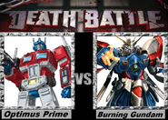 Optimus prime vs burning gundam