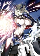Artoria summoned as a Lancer Class Servant in Fate/Grand Order (Alter)