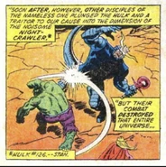 The Hulk and The Nameless One's fight shattered the Universe