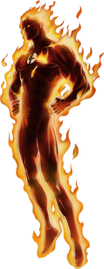 Human Torch Right Portrait Art